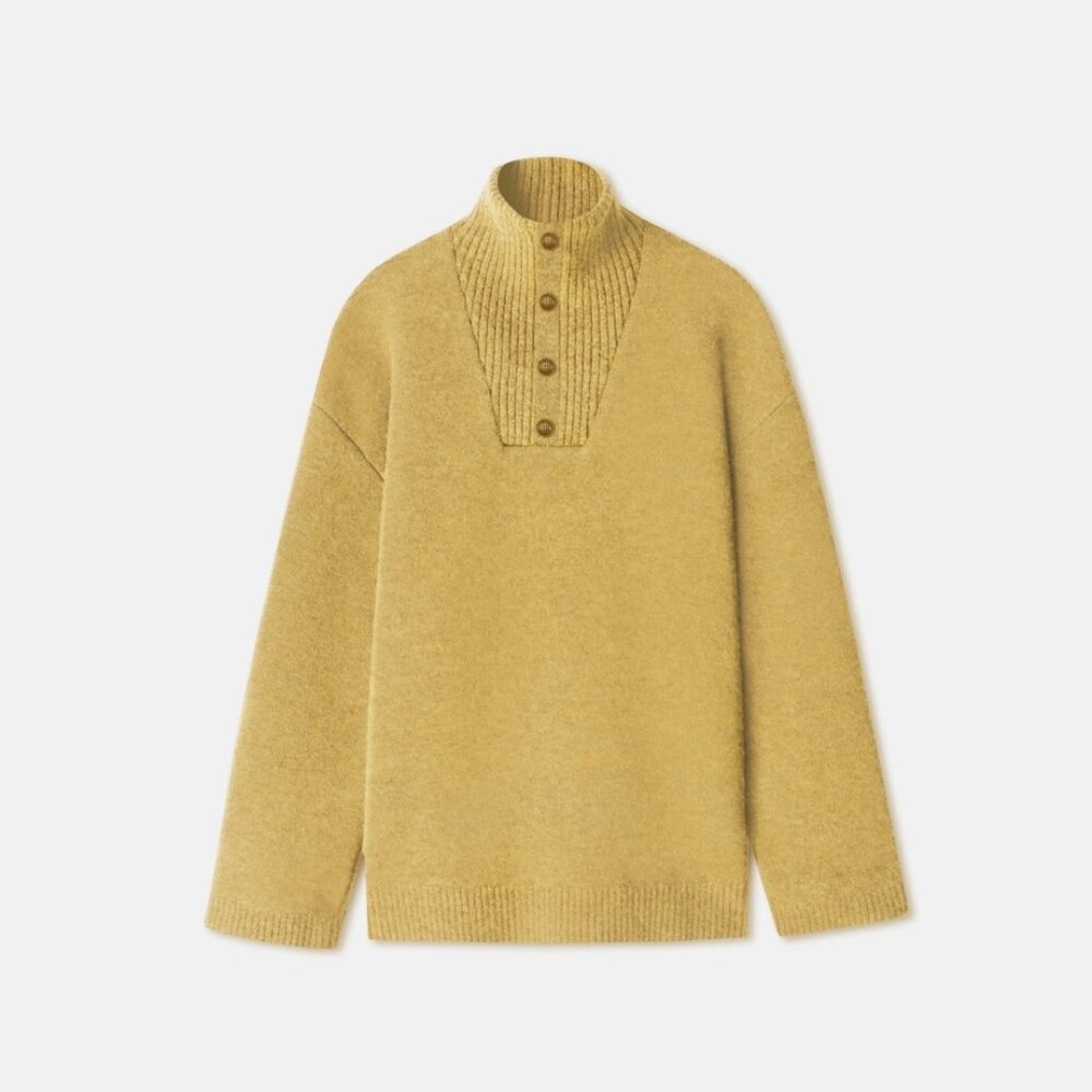 Nanushka- Zuma Fluffy Knit Sweater- Camel
